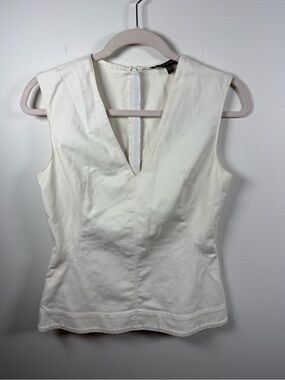 JUDITH & CHARLES | Sleeveless White Blouse Size 6
